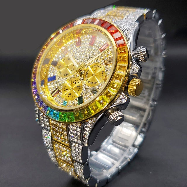 Best Men's Waterproof Watch - Men's Stainless Steel Gold Watch | Thrifix™